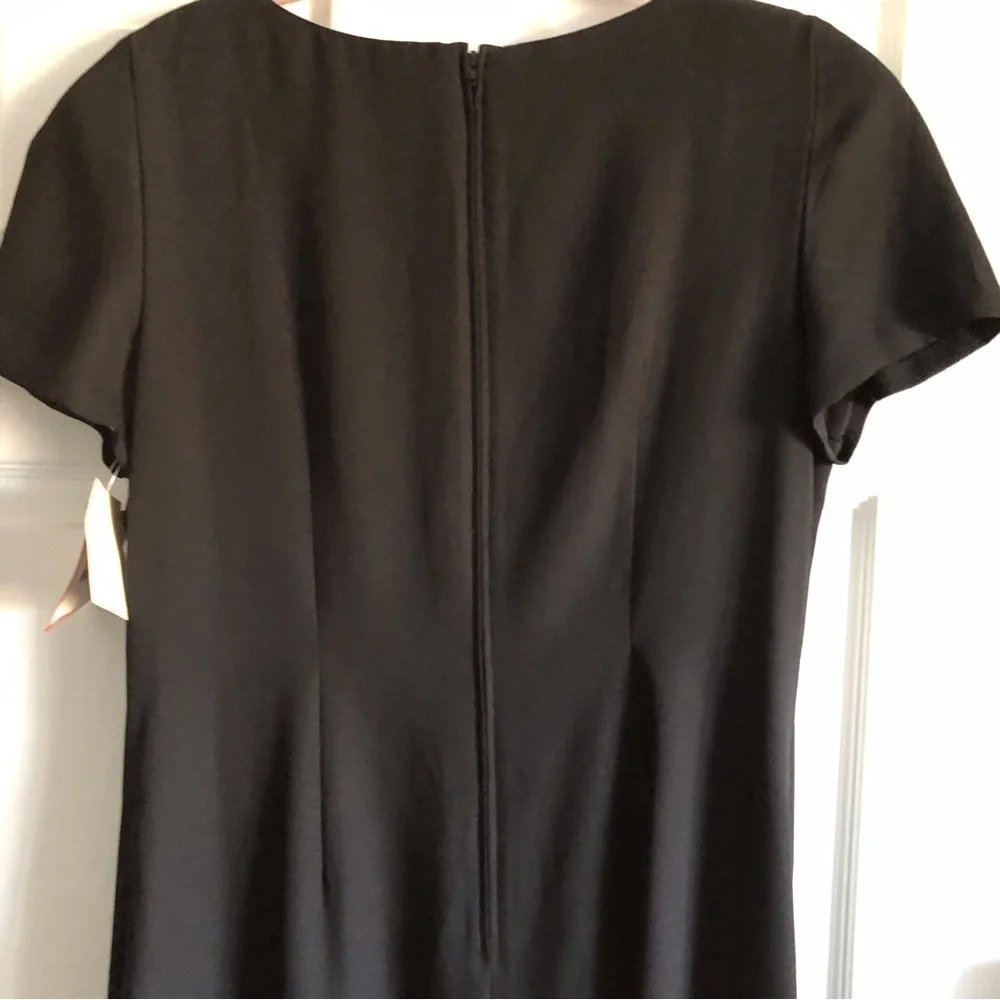 Vintage Leslie Fay black dress with bow detailing in size 12